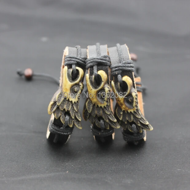 Крутой браслет унисекс в тибетском стиле этническая искусственная кожа MB54 |