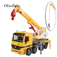 large size with sound light children emulational toy truck engineering car sliding vehicle lifting machine retractable swing arm
