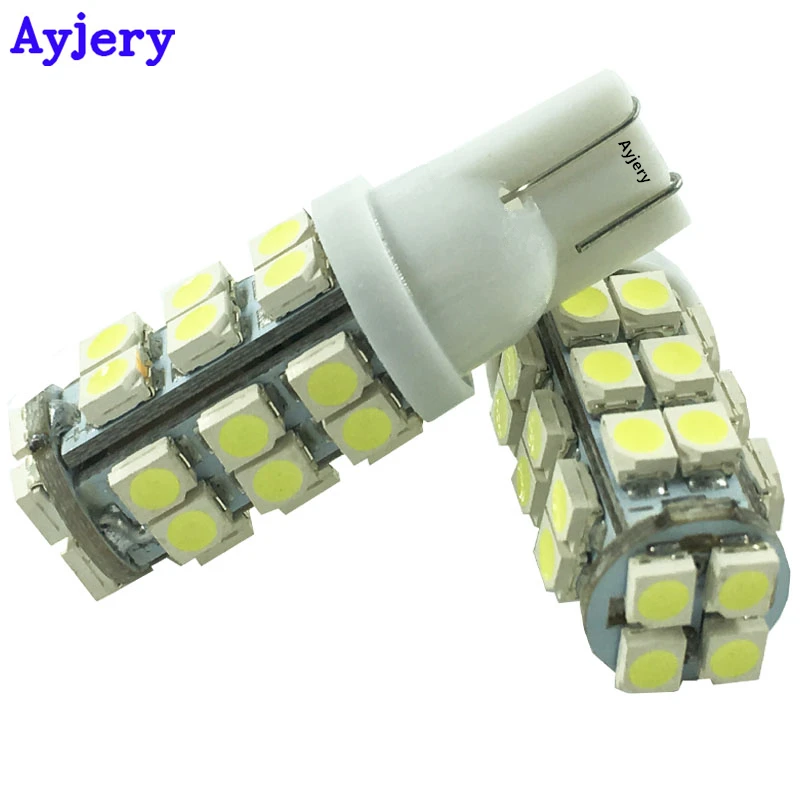 AYJERY 500X 12V T10 Led Car Bulbs 168 194 W5W 3528 1210 28 SMD Wedge Light Signal Dome Lights White | Автомобили и мотоциклы