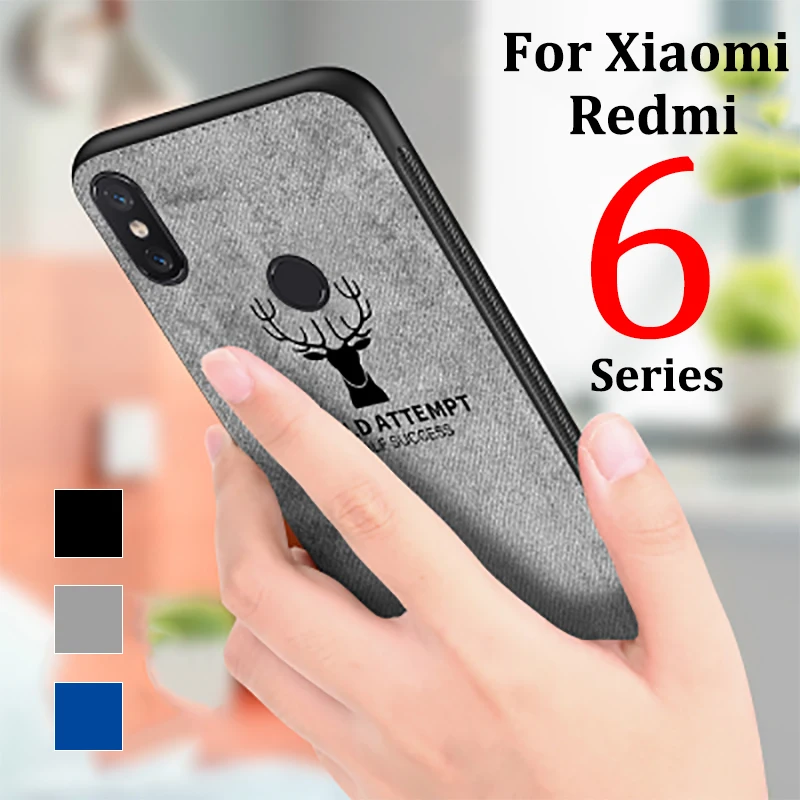 Чехол для xiaomi redmi 6a ksiomi 6 note pro xiomi xiami xaomi antler тканевые Чехлы задняя крышка мягкая