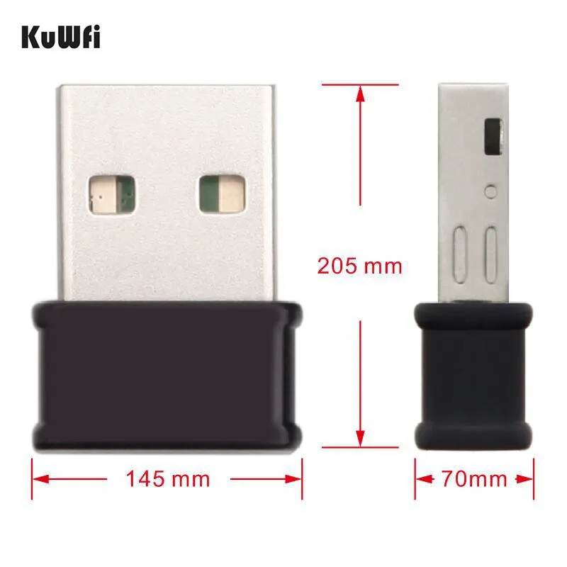 KuWfi 1200 Мбит/с USB Wifi Адаптерная сетевая карта двухдиапазонный адаптер 2 4G/5 8G антенна