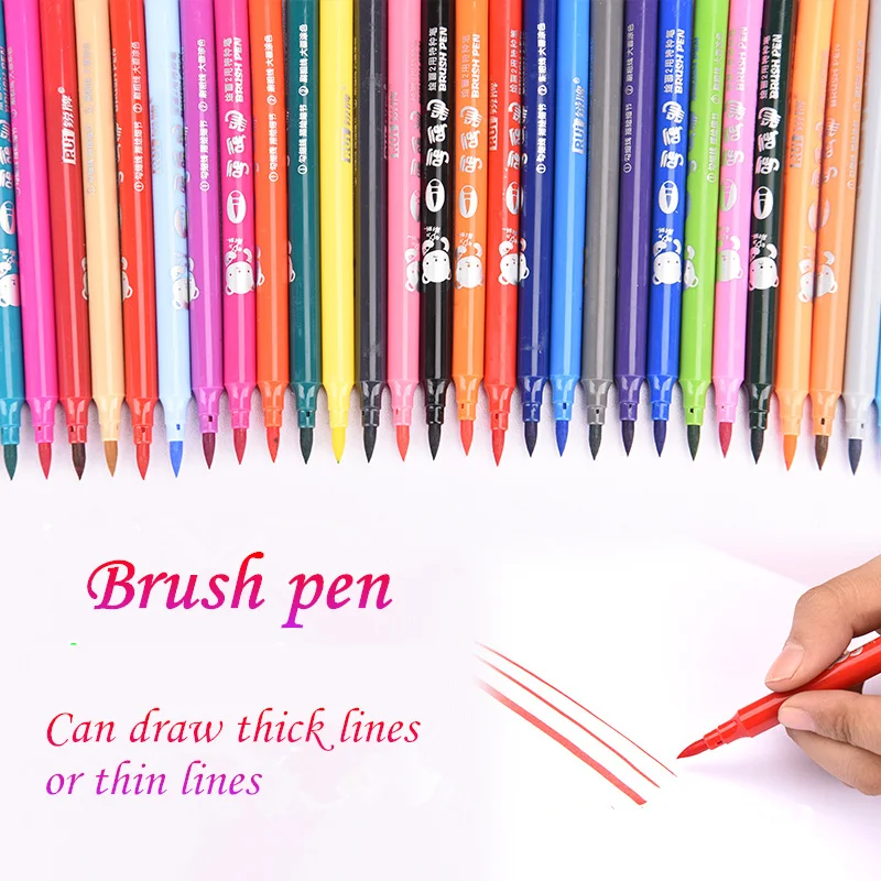 12/24 цвета/набор цветная ручка с мягким наконечником|color marker pens|color markerswater color pen |