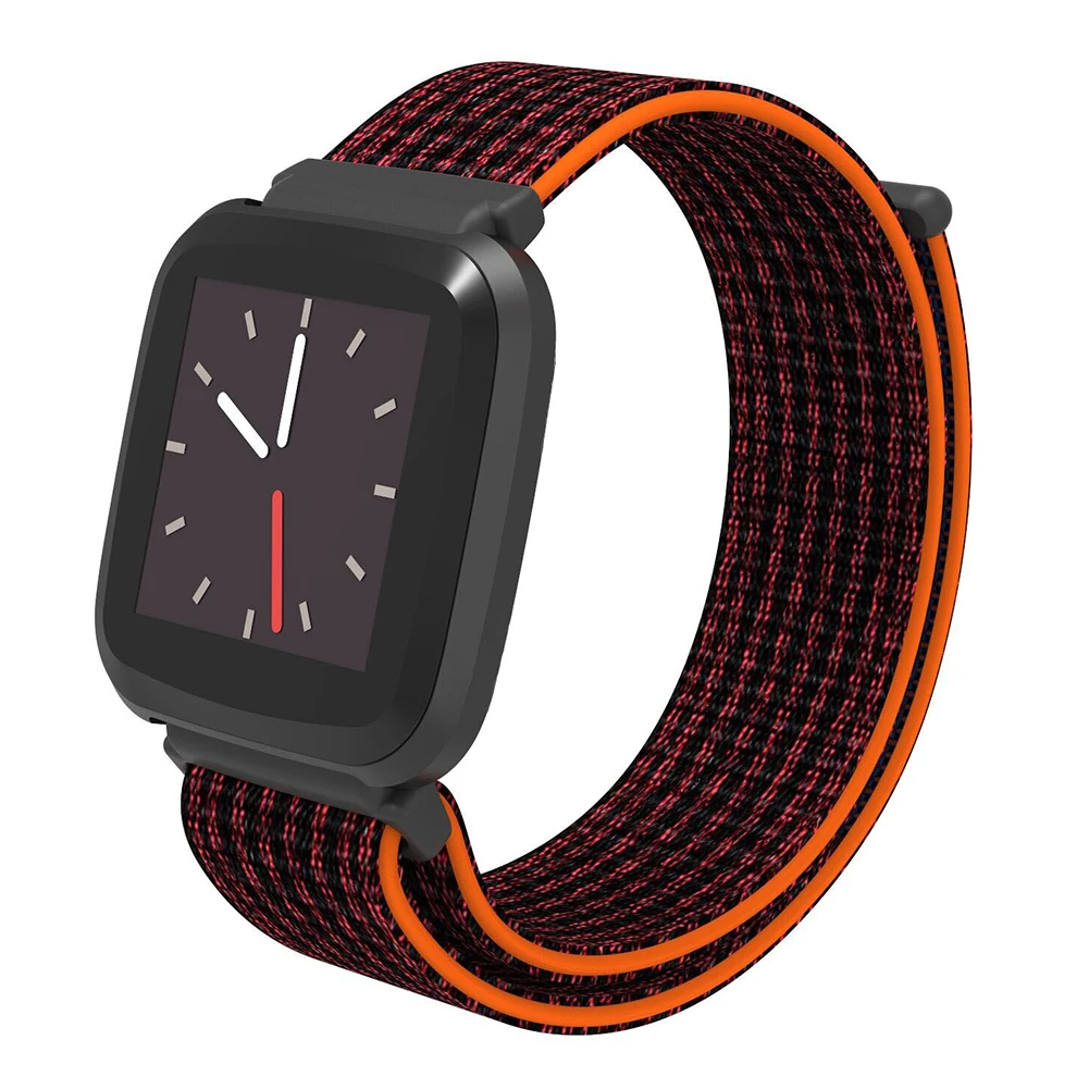 Плетеный Нейлоновый мягкий ремешок для наручных часов смарт браслета Fitbit Versa