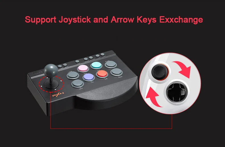 PXN 0082 USB проводной игровой контроллер аркадная борьба для PS3/PS4/Xbox One/джойстик для ПК палка игровой контроллер Джойстик PXN-0082