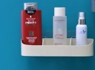 Многофункциональная полка для ванной, угловая полка, без бурильной пасты, настенный держатель, корзина для душа, стойка для ванной, органайзер для ванной, для дома - Цвет: rectangle white