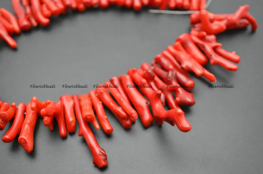 Красные ветки дерева бамбуковые коралловые свободные бусины для изготовления
