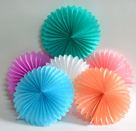 20 см = 8 дюймов веера из папиросной бумаги цветы шары фонари вечерние Декор