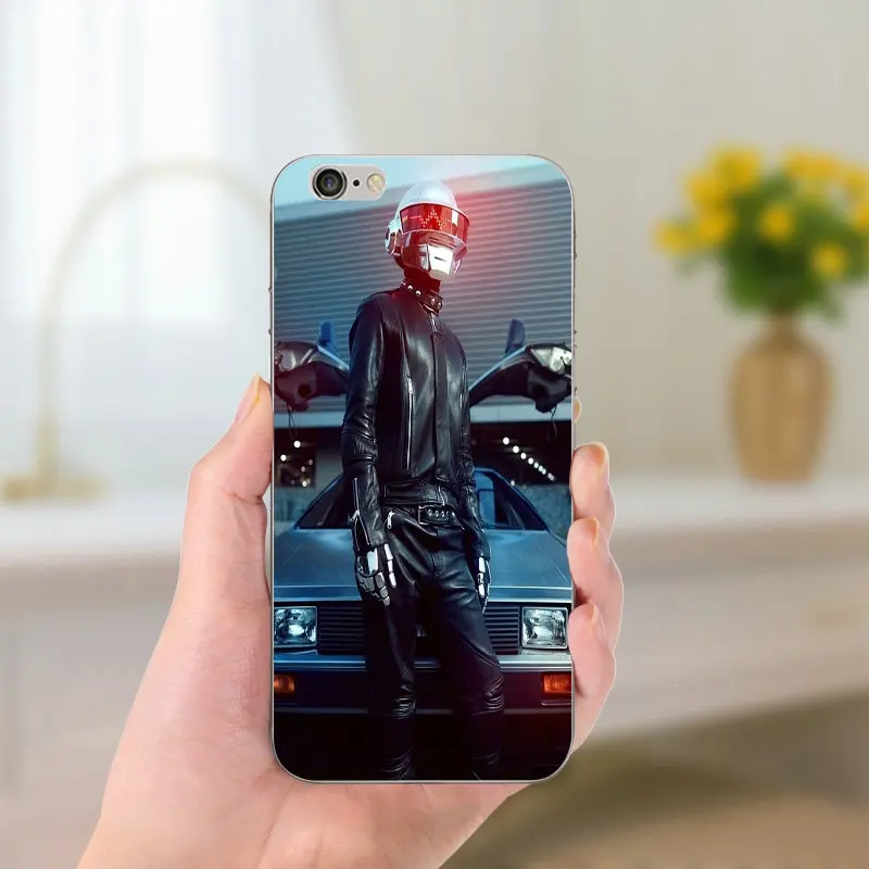 Шлем Daft Punk узор Мягкий ТПУ силиконовый чехол для телефона iPhone 8 7 6 S Plus X 5 5S SE 5C 4 Coque