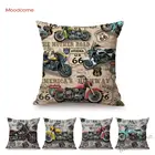 Классический US Route 66 винтажный мотоциклетный постер искусство дома декоративная наволочка в стиле ретро американский стиль хлопковые льняные наволочки