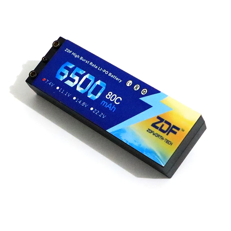 Жесткий чехол ZDF Lipo Battery 2S 7 4 V 6500mAh 80C XT60 T Deans TRX EC5 RC Parts для Дронов самолетов