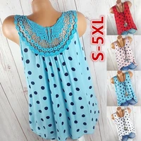 2019 womens summer explosions lace halter small dot sleeveless womens vest