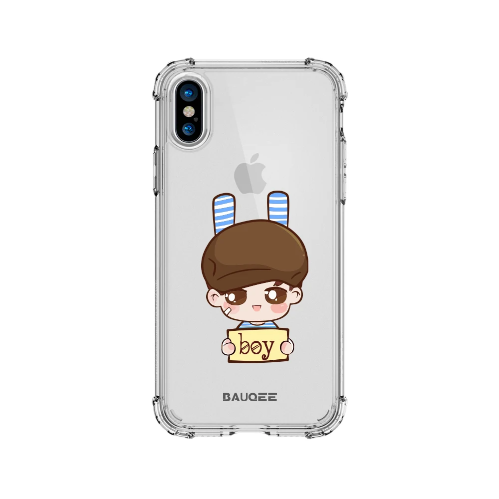 Bauqee прозрачным рисунком телефона чехол для iPhone X 7 8 Plus Мягкие TPU ультра-тонкий