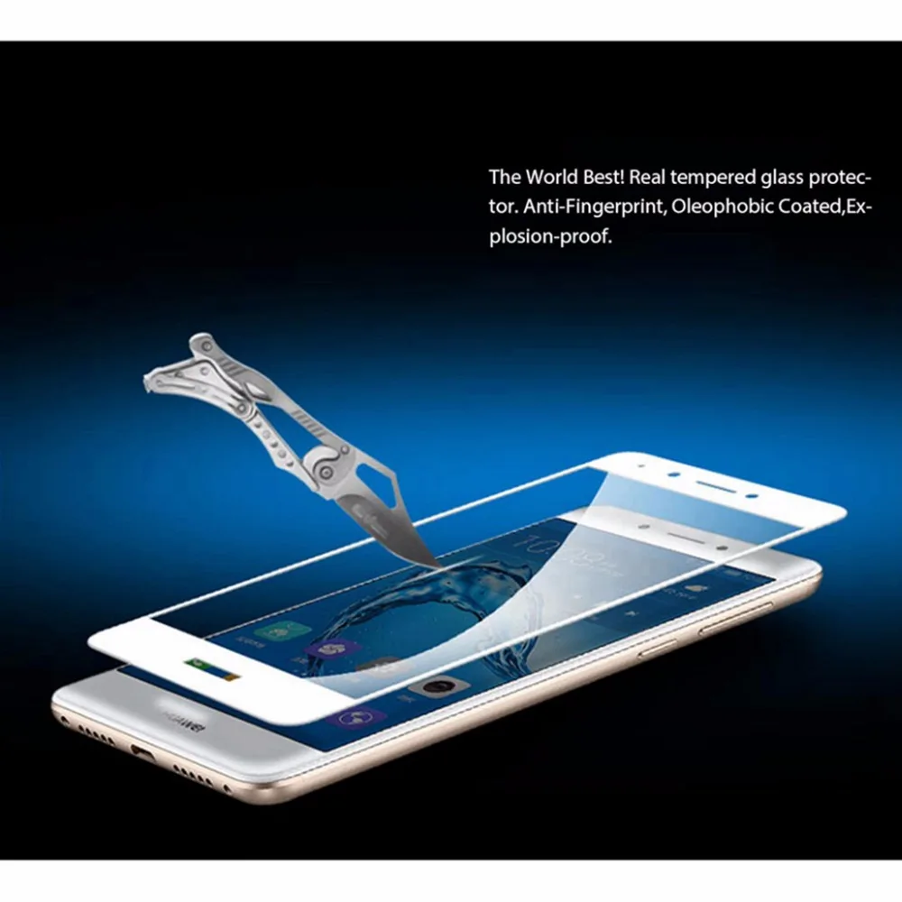 Закаленное 3D стекло с изогнутыми краями для Huawei Honor 6X Honor6x полноразмерная