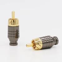 pailiccs copper rca plug gold plated audio video adapter connector