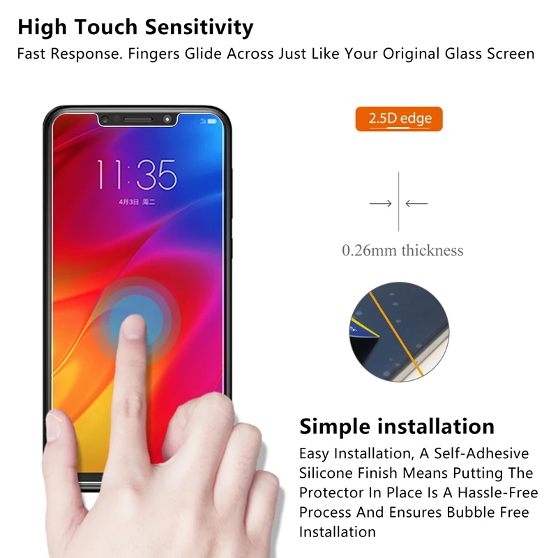 2 шт. закаленное стекло для Motorola Moto One ультратонкое Защитное пленка P30 Play