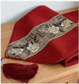 Wine red Proud Rose высококачественный Китайский стол бегуны ТВ шкаф покрытие ткань кровать флаг чай скатерть современное оформление отеля - Цвет: Wine red