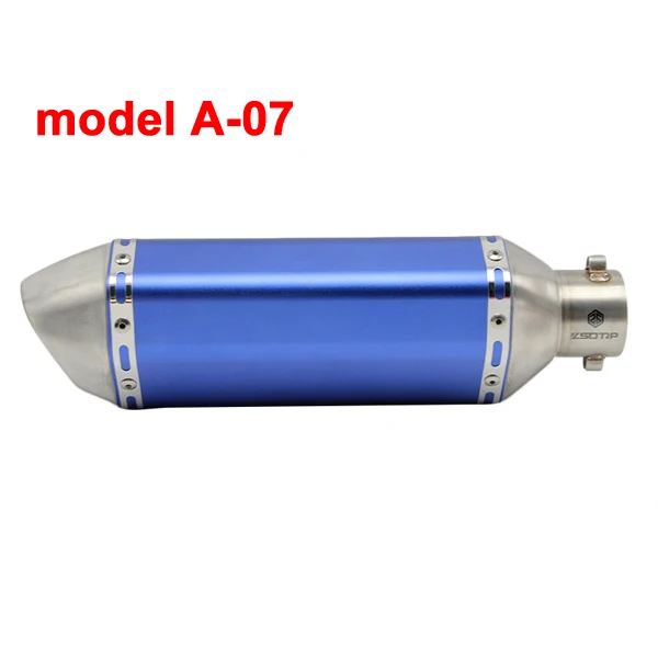ZSDTRP Akrapovic глушитель мотоцикла Escapamento Moto Universel для nmax CRF 230 Z750 CB400 ER6N GY6 с глушителем - Цвет: model A-07