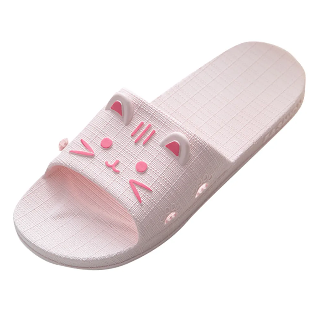 Новинка лета 2019 модные женские одноцветные домашние Нескользящие Тапочки для