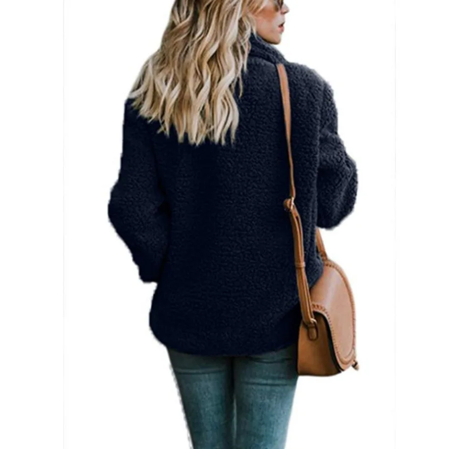 S-3XL Femme, женские куртки, зимнее пальто, женские кардиганы, Женский Теплый джемпер, флисовое пальто из искусственного меха, толстовка, верхняя одежда, Блузон