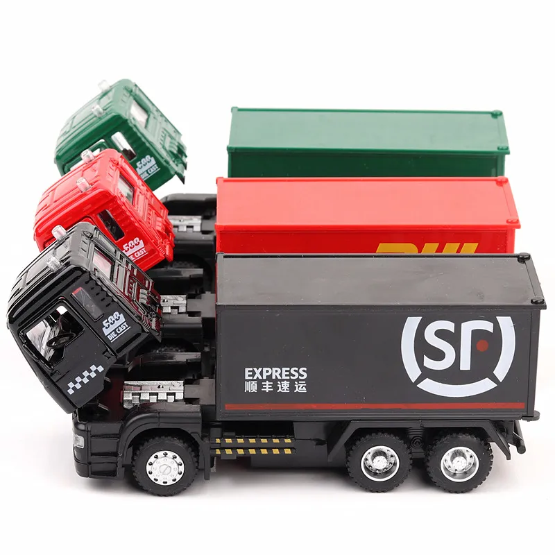 1:36 Toy Car Express Truck Metal Alloy Diecasts &amp Vehicles Model Miniature Scale Toys For Children |