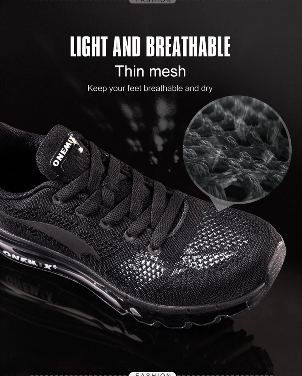 ONEMIX Men Air Cushion Running Shoes For Man Sport Shoes Outdoor Trail Trainers Snerkers Men Walking Jogging Shoes Big Size 47