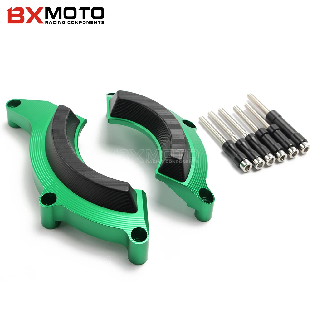 

Z900 Engine Guard For Kawasaki Z900 2017 2018 2019 CNC Motorcycle Engine Guard Left Right Engine Cover Crash Protector Pad green