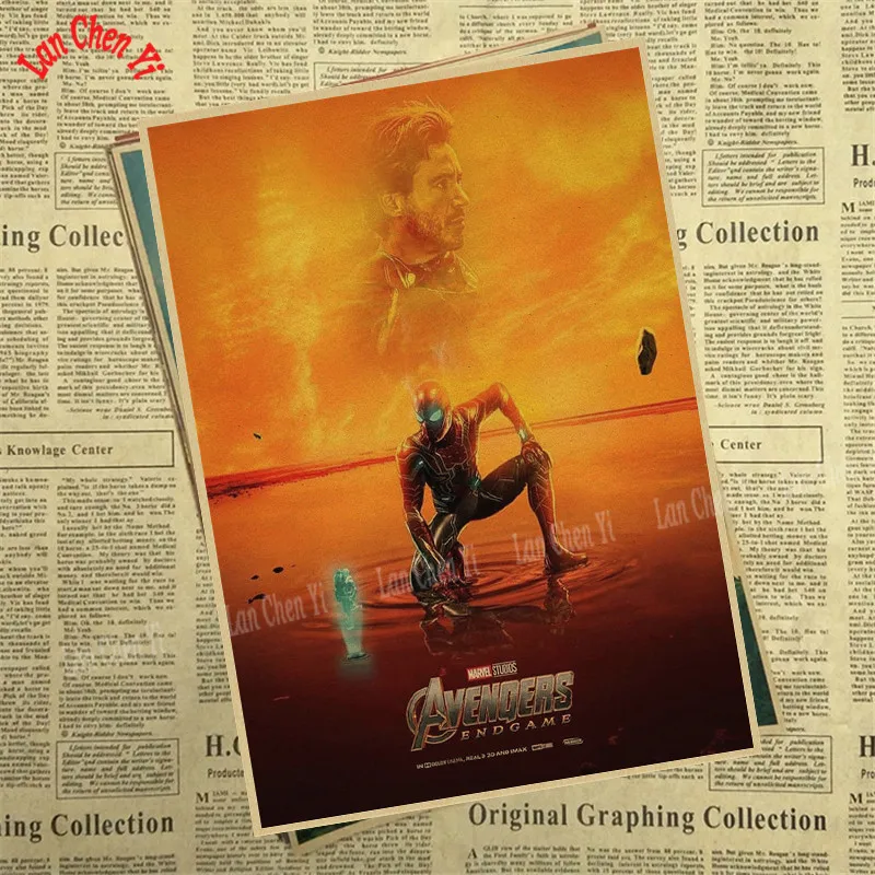 Армейский зеленый Крафт-постеры принты Мстители эндшпиль Америка Marvel фильм Искусство настенные картины для гостиной домашний декор - Цвет: Армейский зеленый