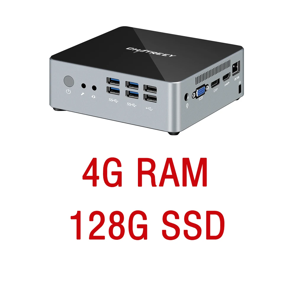 Черный Chatreey мини ПК i5 7200u i7 4500u DP VGA HDMI 4k@ 60 Гц тройной дисплей windows linux legacy HTPC компьютер - Цвет: Черный