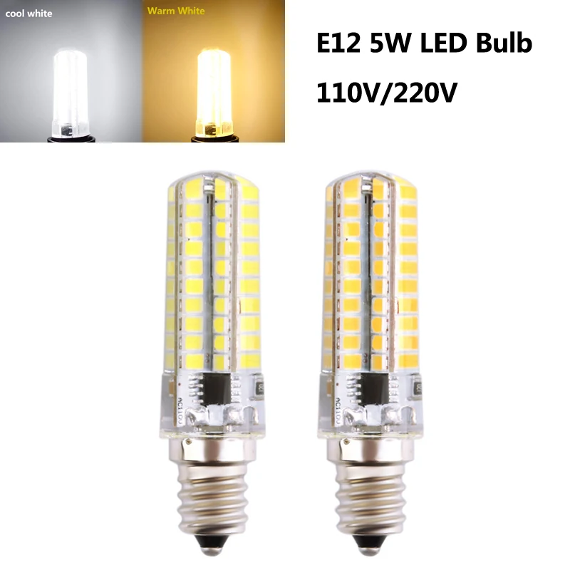Диммируемая Светодиодная лампа E12 SMD 2835 ярче чем кукуруза 110 В 220 светодиодная