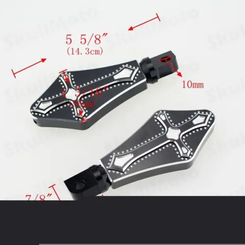 Черная мотоциклетная CNC Cross подножки для ног Harley Dyna 04-14 Electra Glide 06-14 Bones 10-11 Blackline 11-13