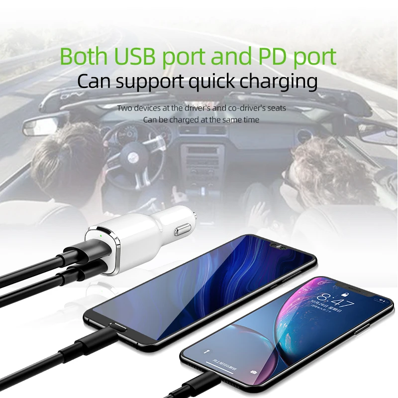 IHaitun быстрая 30 Вт Тип C PD автомобильная настенная USB зарядка док-станция для