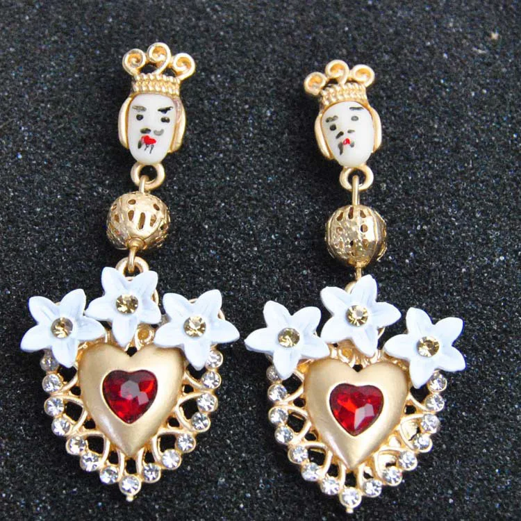 Colorful king retro long earrings for women | Украшения и аксессуары