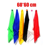 1 pcs 60 60 cm colorful silk scarf magic tricks close up street stage magic prop accessories magicians gimmick illusion