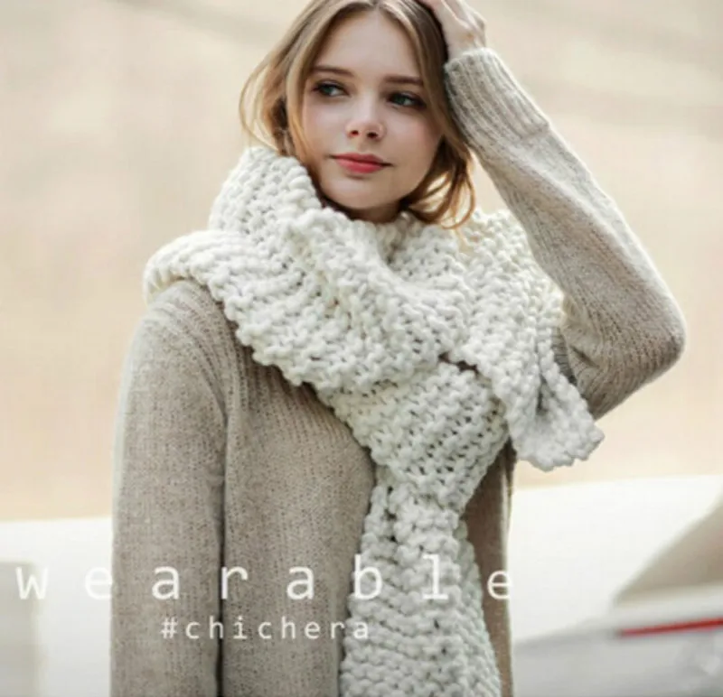 Женский плотный шерстяной шарф ZA длинный теплый однотонный зимний 2021|solid scarf|women
