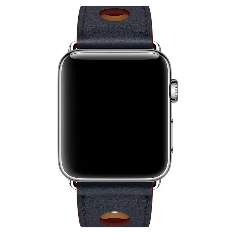 Ремешок из 2019 натуральной кожи для Apple Watch Series 5 4 3 2 1 44 мм 40 42 38 сменный Браслет