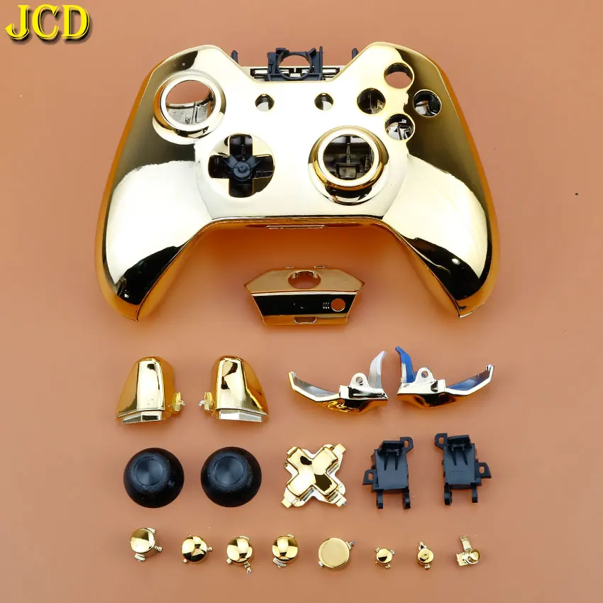 JCD для microsoft Xbox One покрытие Ручка корпус Оболочка Чехол W/кнопка внутренняя поддержка для беспроводного контроллера геймпад - Цвет: Золотой