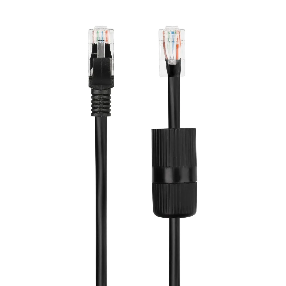 ESCAM 10 м 20 м 30 м 50 м cat RJ45 патч Открытый водонепроницаемый кабель Lan шнур сетевые кабели черный цвет для системы видеонаблюдения POE ip-камеры
