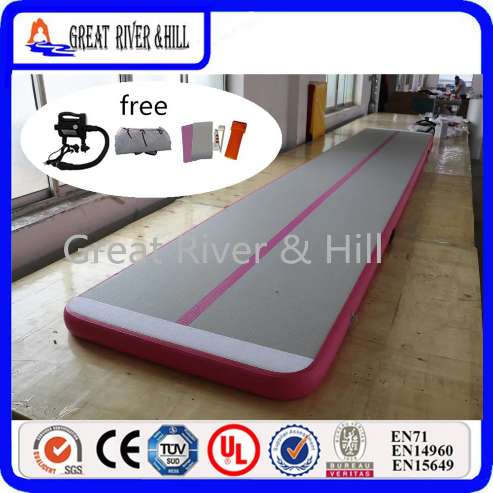 Great river & hill sports mats air track durable with shipping pump 8m x1m x10cm | Gymnastics