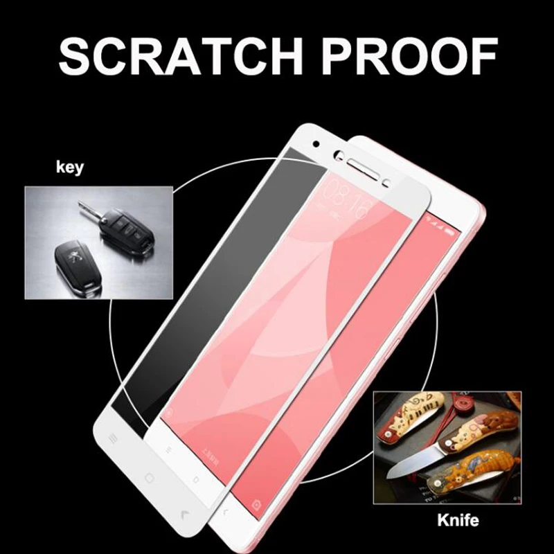 SRLEEKING Full cover Screen Protector Toughened Glass for Xiaomi Redmi Note 4x Global Version Colorful protective film |