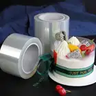 Прозрачный мусс окружающий край, ошейник для торта 10 м x 8 см, ацетатная пленка, инструменты для украшения торта сделай сам, рулон из прозрачного ацетата