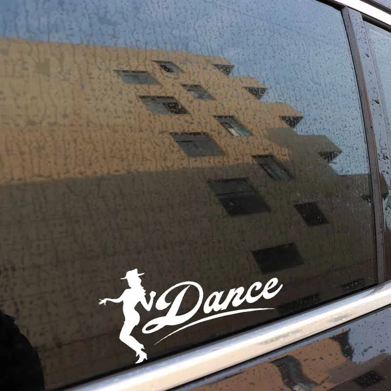 

YJZT 13.2*6.6CM Sexy Girl Keep Dancing Cartoon Popular Design Zero Defect Black/Silver Vinyl Car Sticker Decal C20-0684