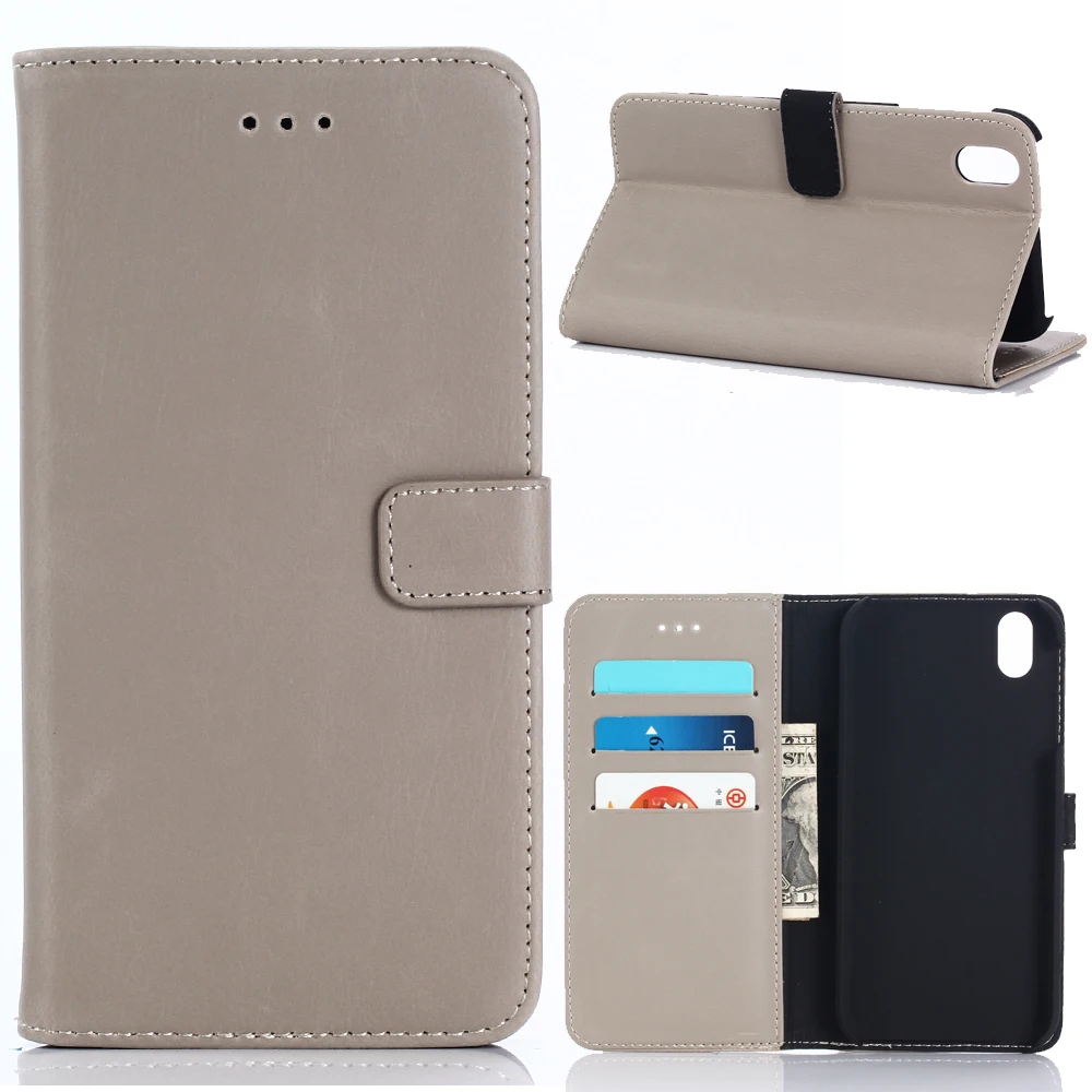 30pcs/lot For Sharp X1 Book Style Leather Case Crazy Horse Stand 3 Card Slots Vintage | Мобильные телефоны и аксессуары