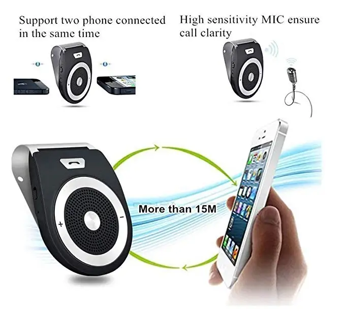 Новый автомобильный bluetooth-комплект T821 Громкая связь козырек динамик телефон