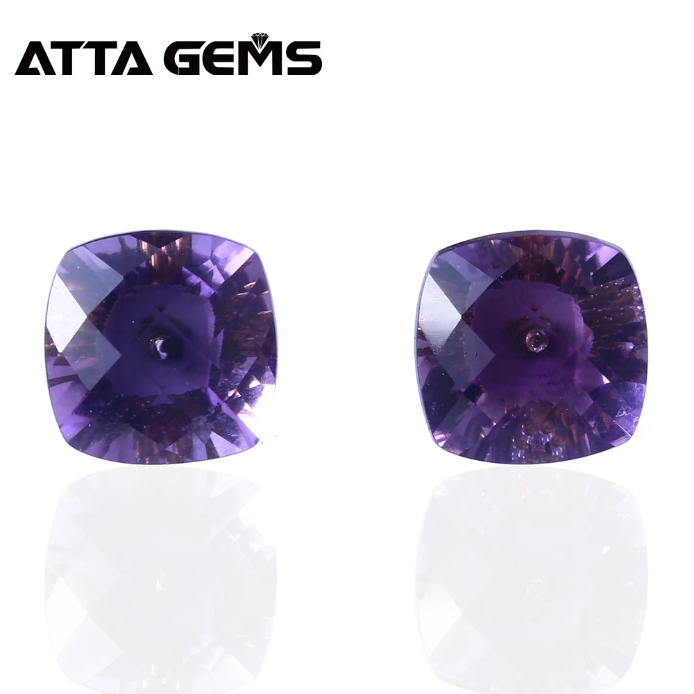 

Natural Amethyst Stud Earring 18K Rose Gold 3.78 Carats Natural Amethyst Real Gold Earring for Women Wedding Birthday Gifts