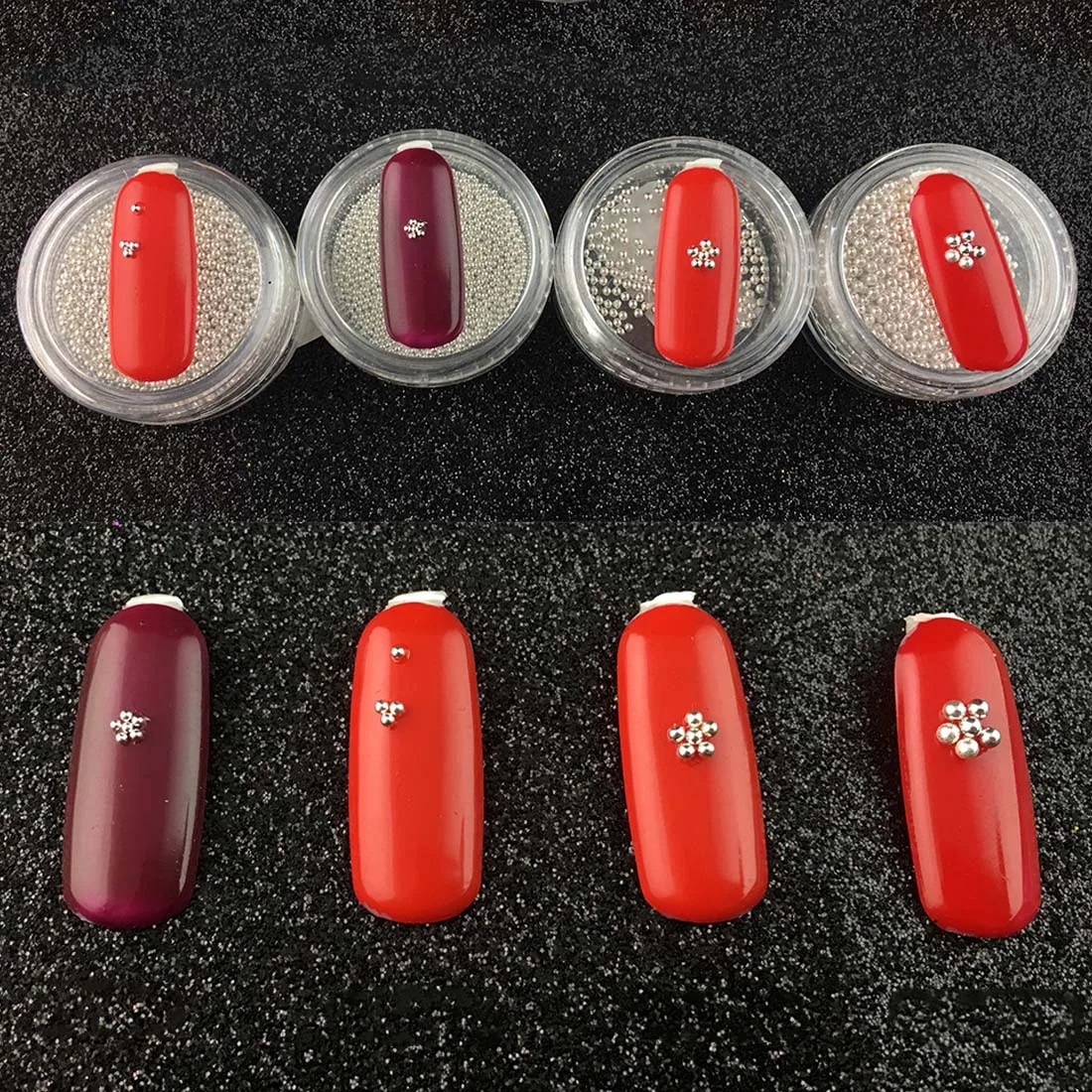10 г/горшок для дизайна ногтей ювелирные изделия не выцветающие стальные шаровые