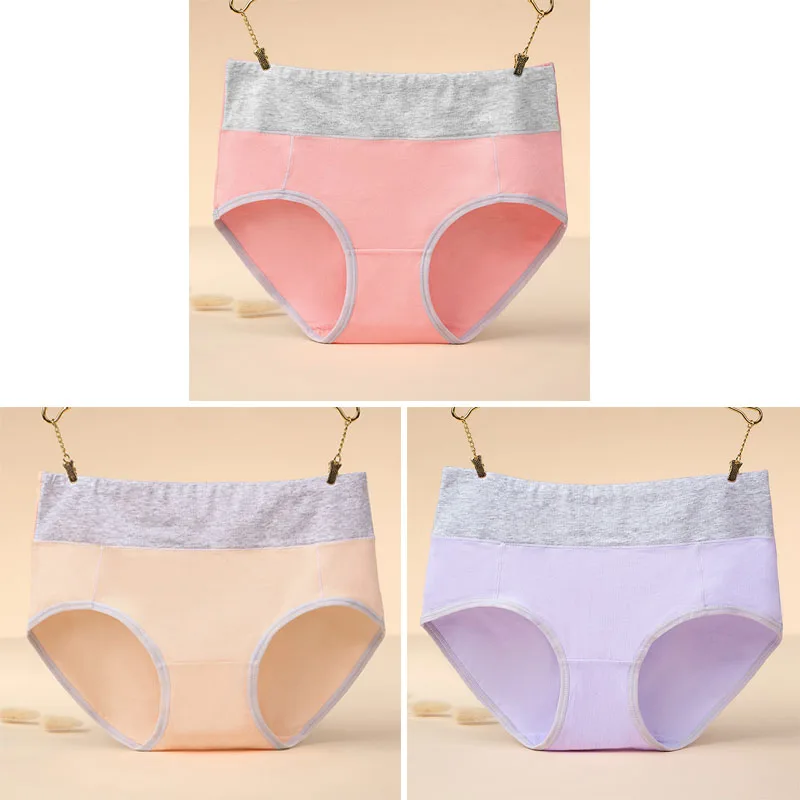 Texiwas 3pcs \ ЛОТ, хлопковые трусы лоскутное кружевное женское белье Для женщин нижнее белье, удобные трусы с низкой посадкой тела утягивающее белье для женщин - Цвет: color10