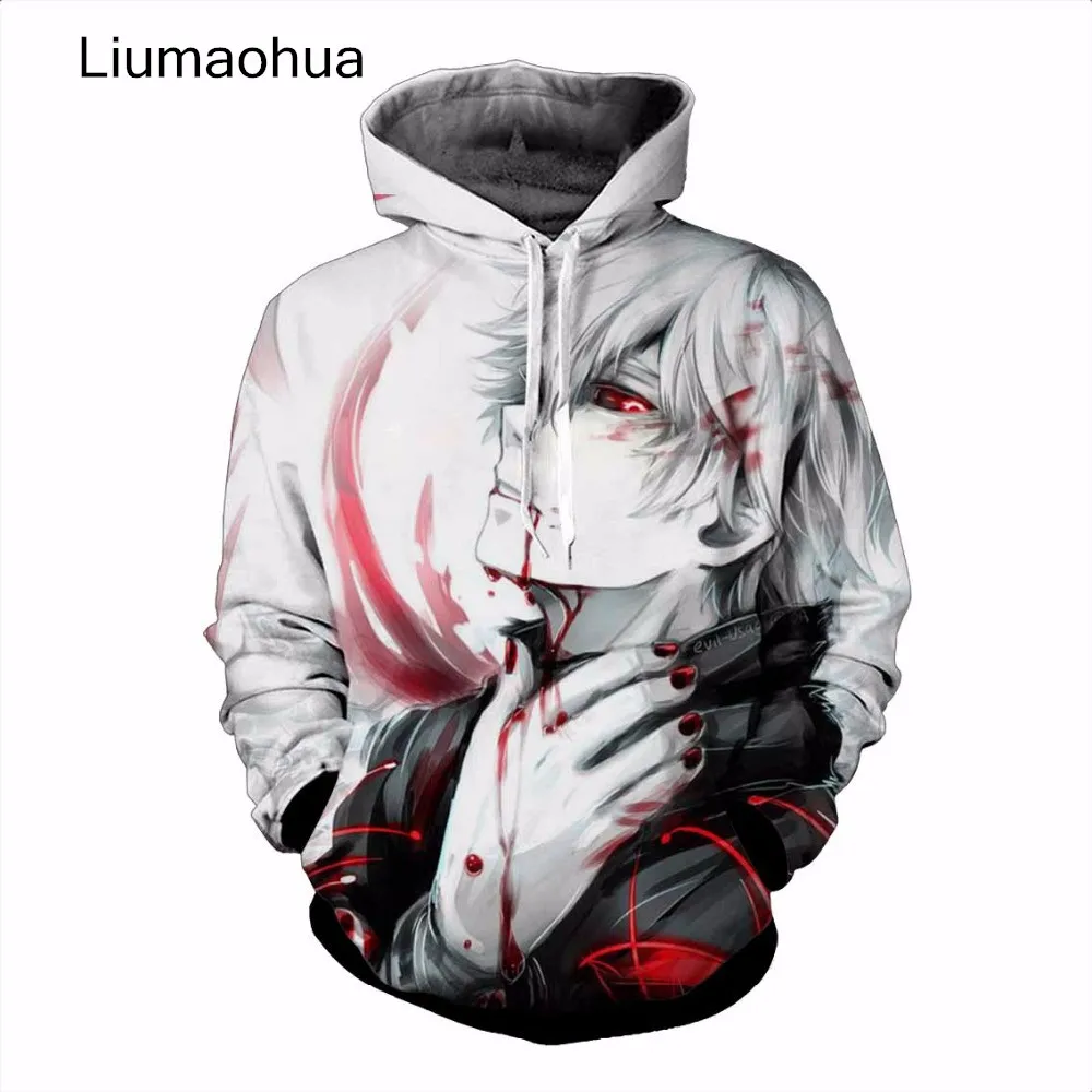 Liumaohua 2018 Новая модная толстовка с капюшоном Токийский Гуль Харадзюку хип хоп
