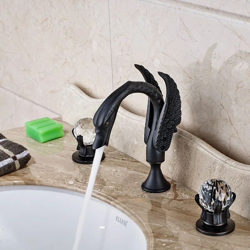 Широко распространенный смеситель для раковины в ванной комнате двойные Cristal