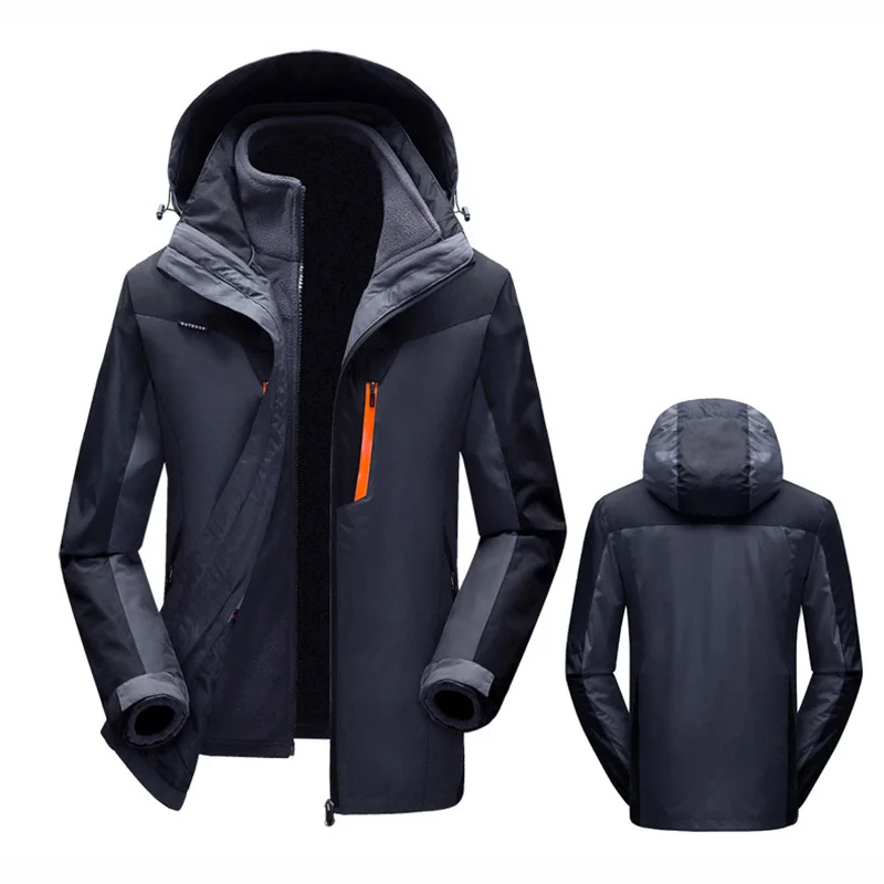 IEMUH брендовая L-5XL Мужская зимняя Лыжная куртка костюм для сноубординга Мужская Уличная 3in 1 теплая водонепроницаемая ветрозащитная дышащая Лыжная куртка