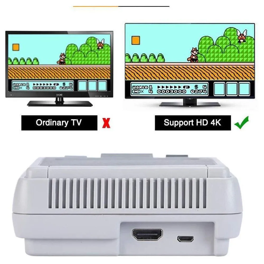 Ретро мини портативная игровая консоль HDMI 8 бит семейный телевизор SFC NES SNES